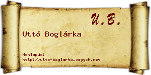 Uttó Boglárka névjegykártya